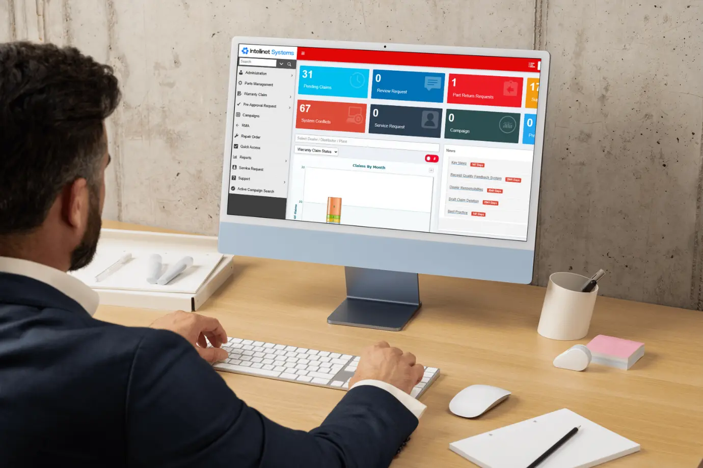 Warranty manager managing warranty claims efficiently with Intelli Warranty.