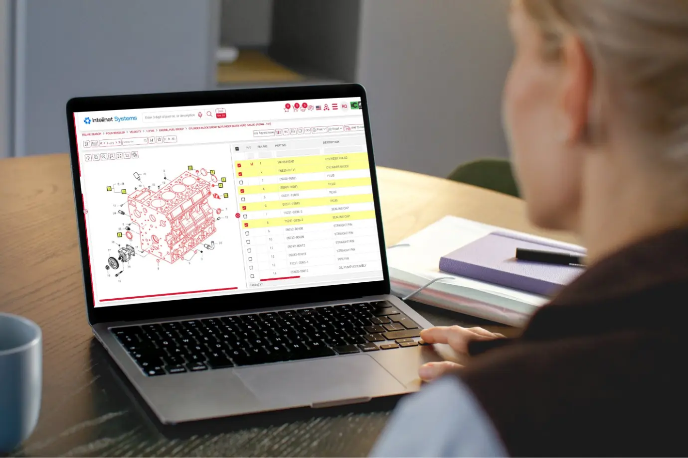 Modern electronic parts catalog software reducing wrong part orders