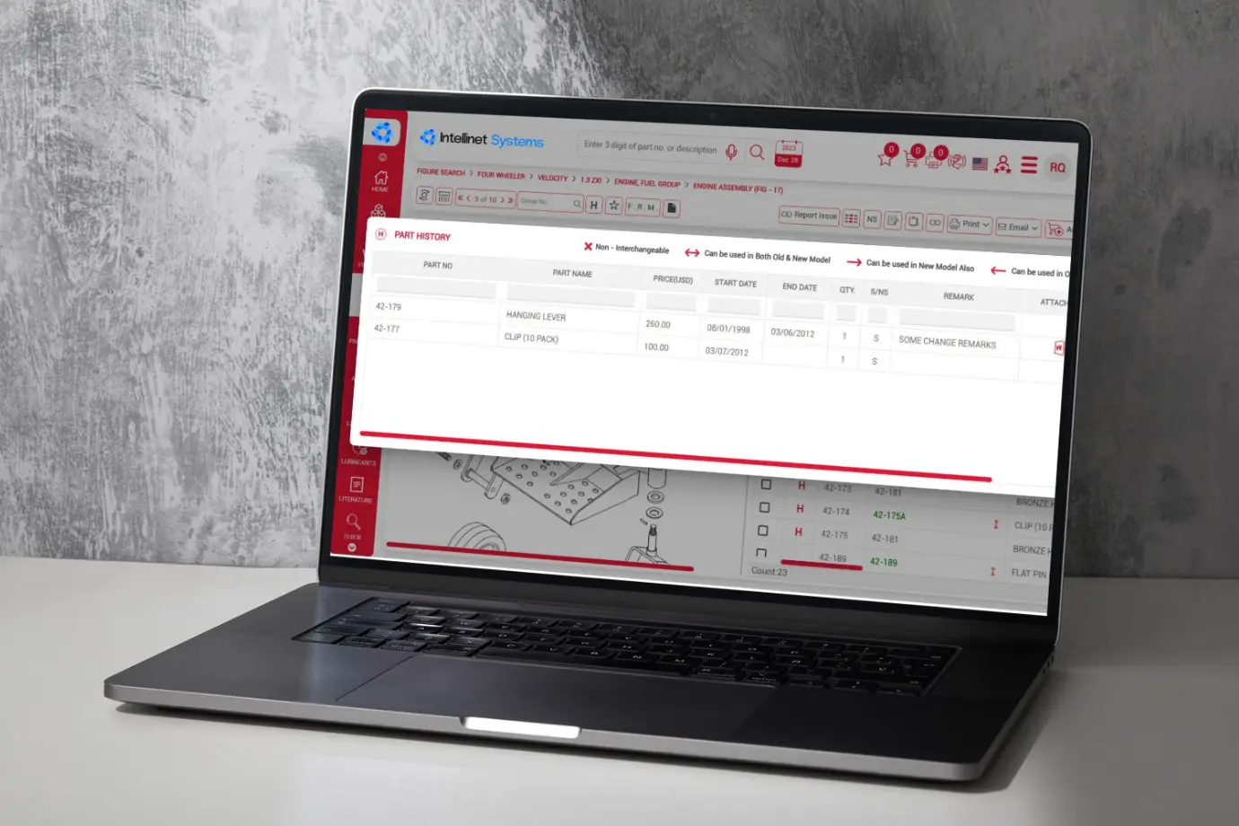 Parts supersession management in electronic parts catalog software