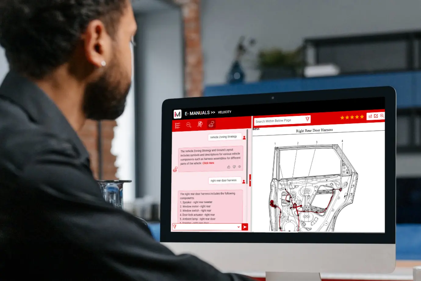 Modern OEM technical documentation software with AI-powered search