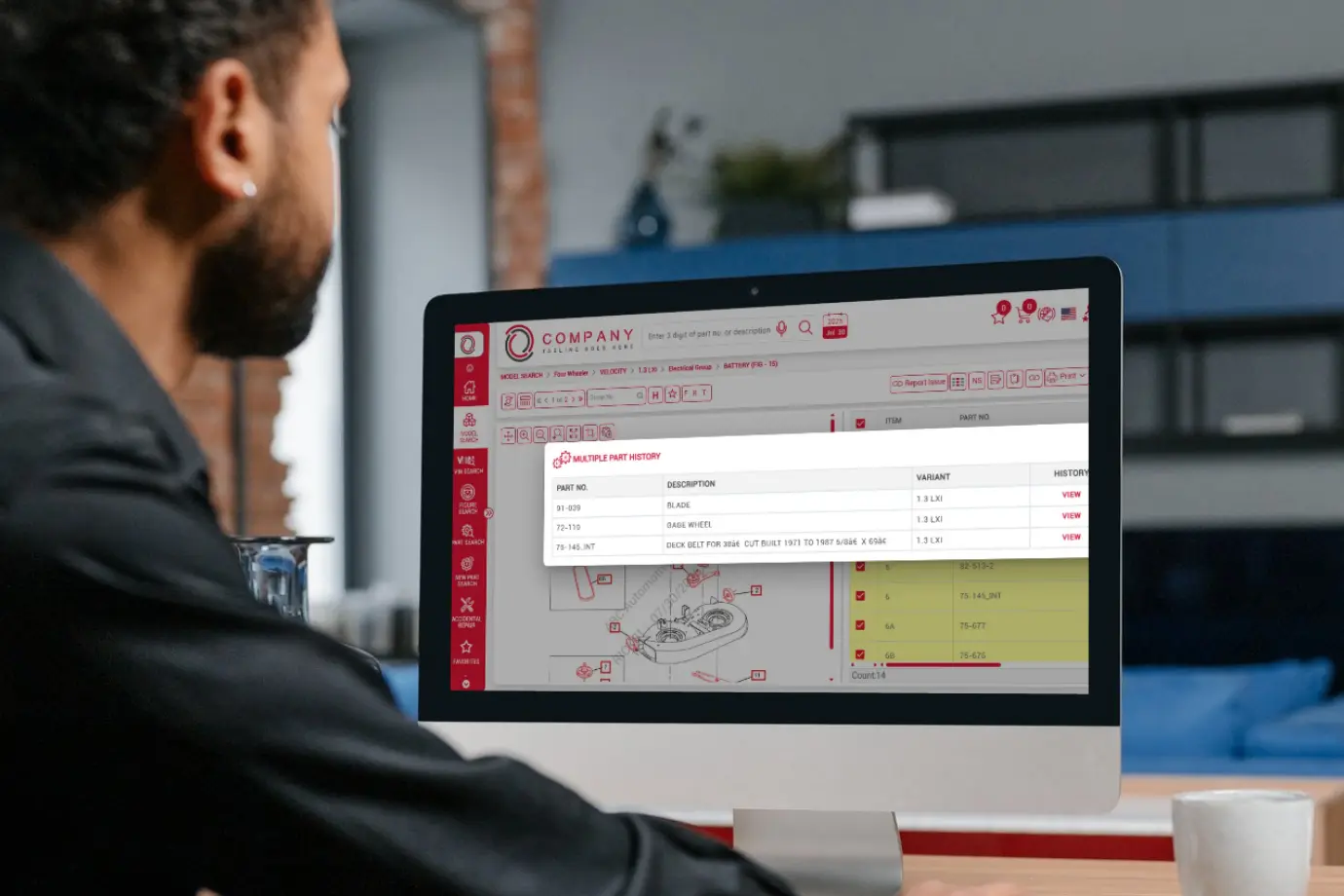 Real-time parts supersession management for heavy machinery OEMs