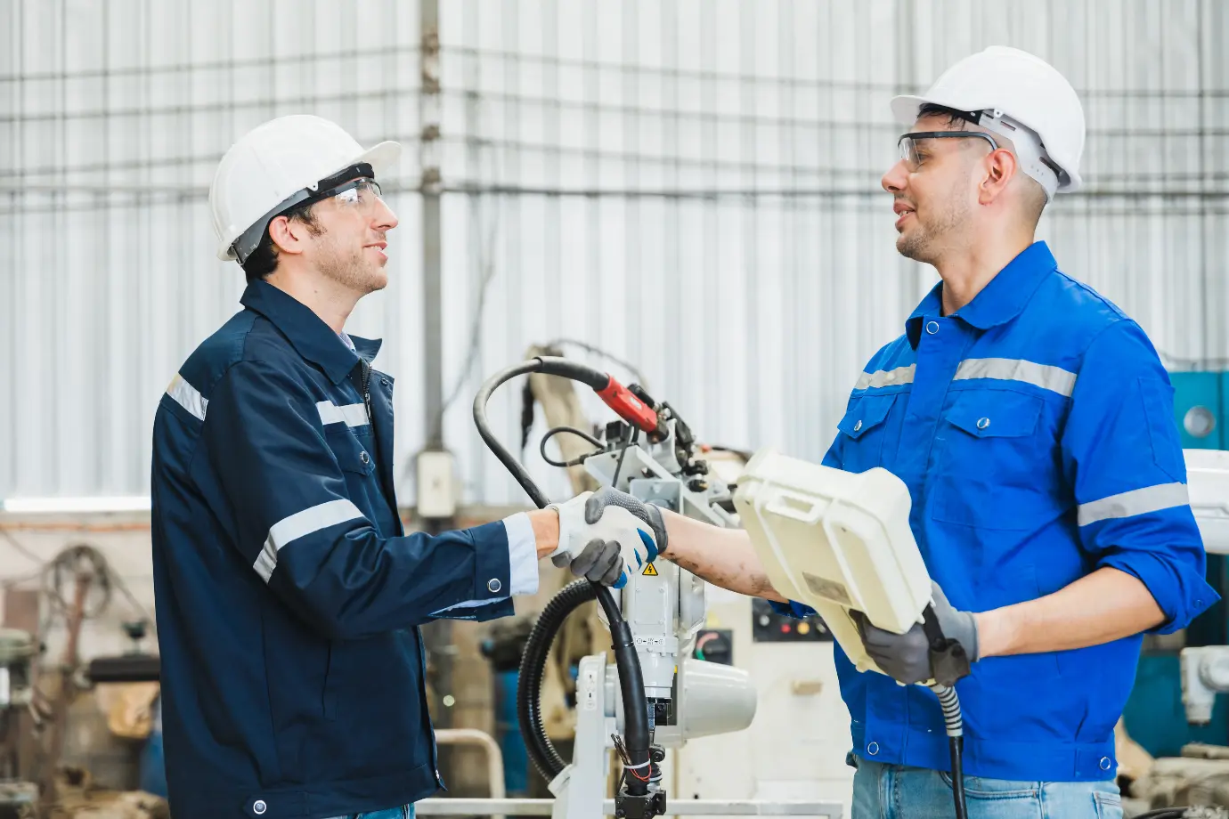 IoT-enabled connected manufacturing system monitoring heavy equipment performance
