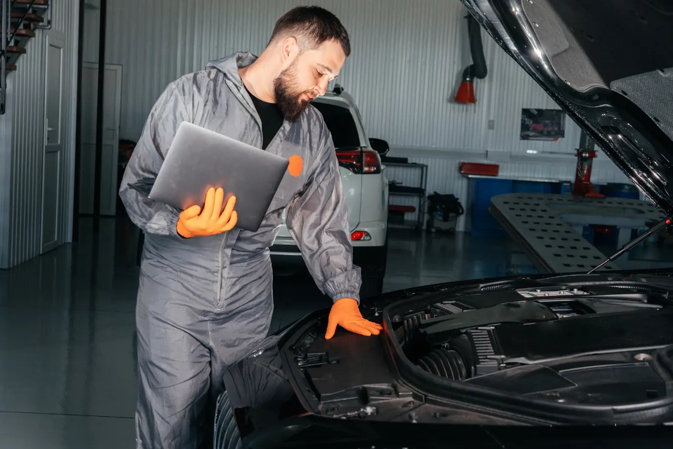echnician following complex repair procedure using traditional service documentation