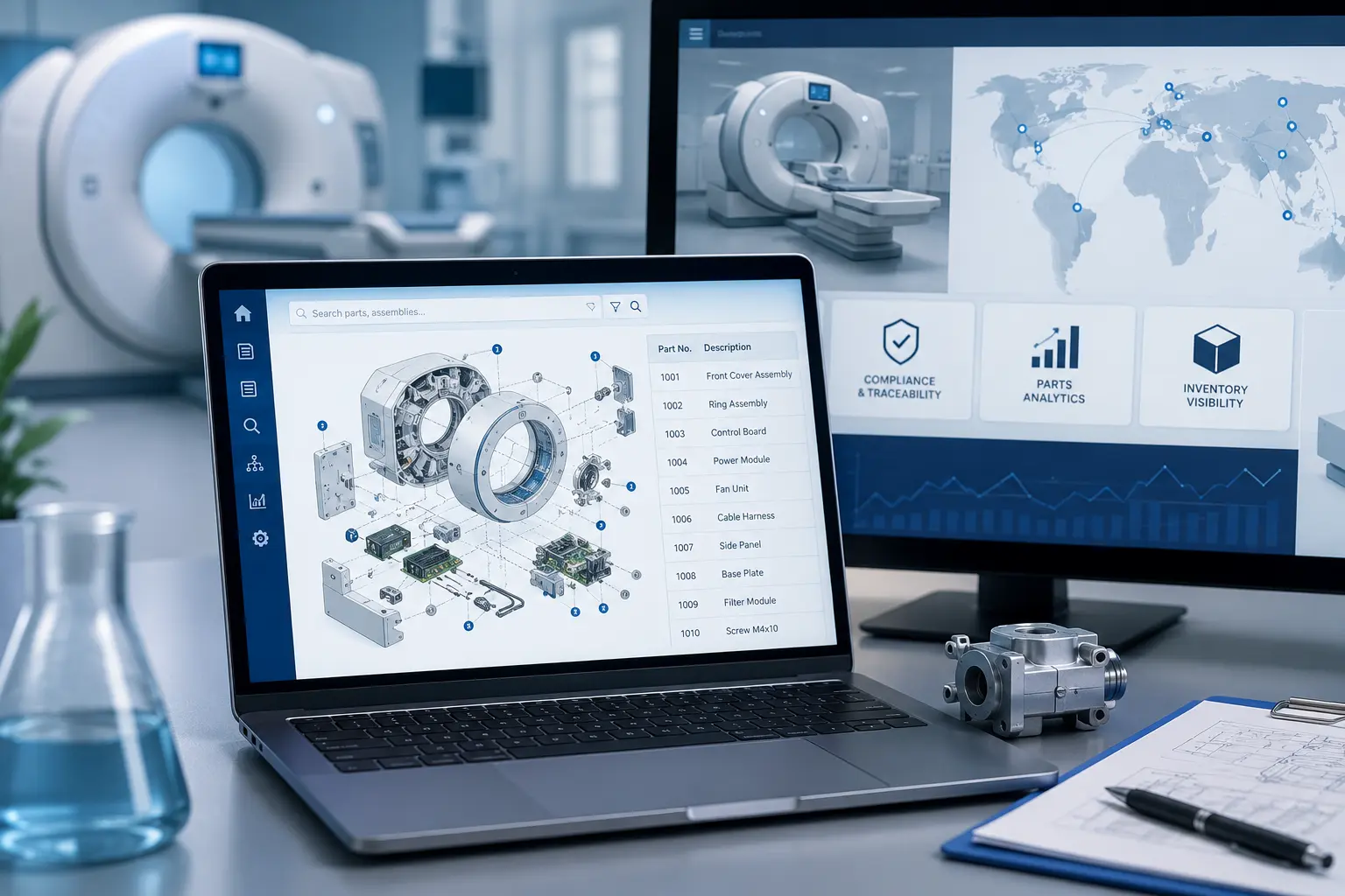 Essential features of AI-powered parts catalog software for medical equipment OEMs