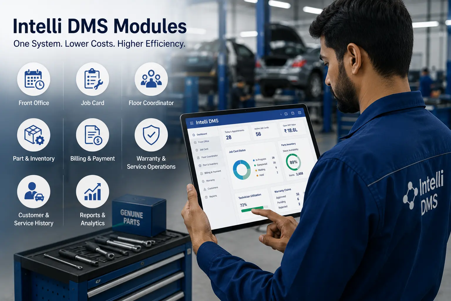 Intelli DMS modules reducing dealership operating costs through workflow automation