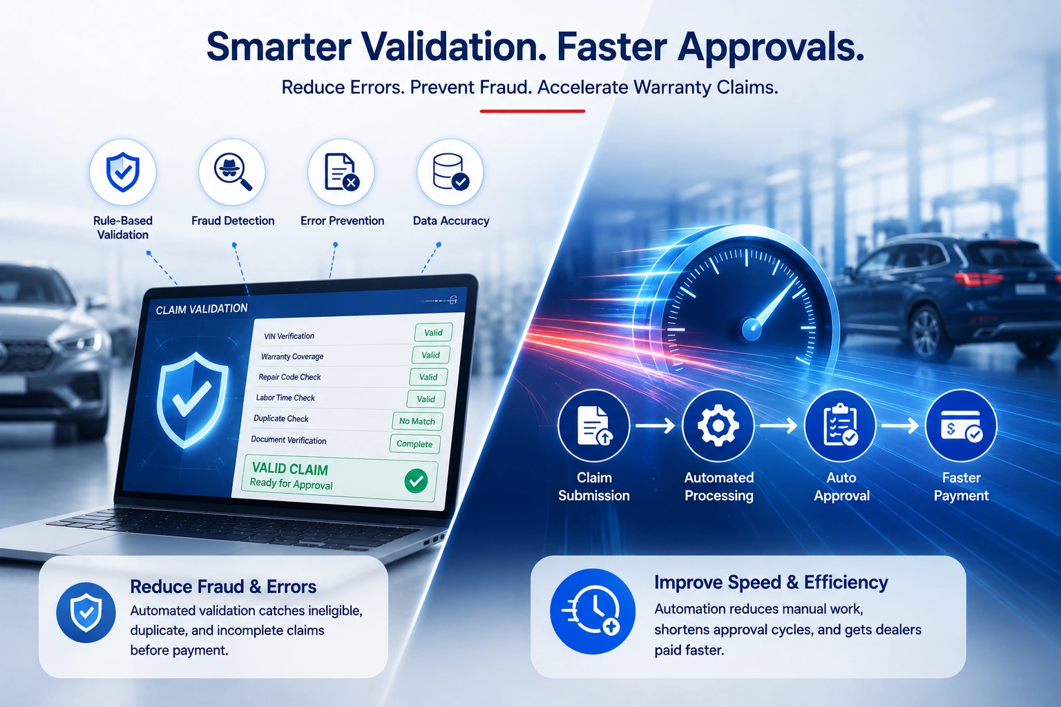 Automated warranty claim validation preventing duplicate and fraudulent warranty claims