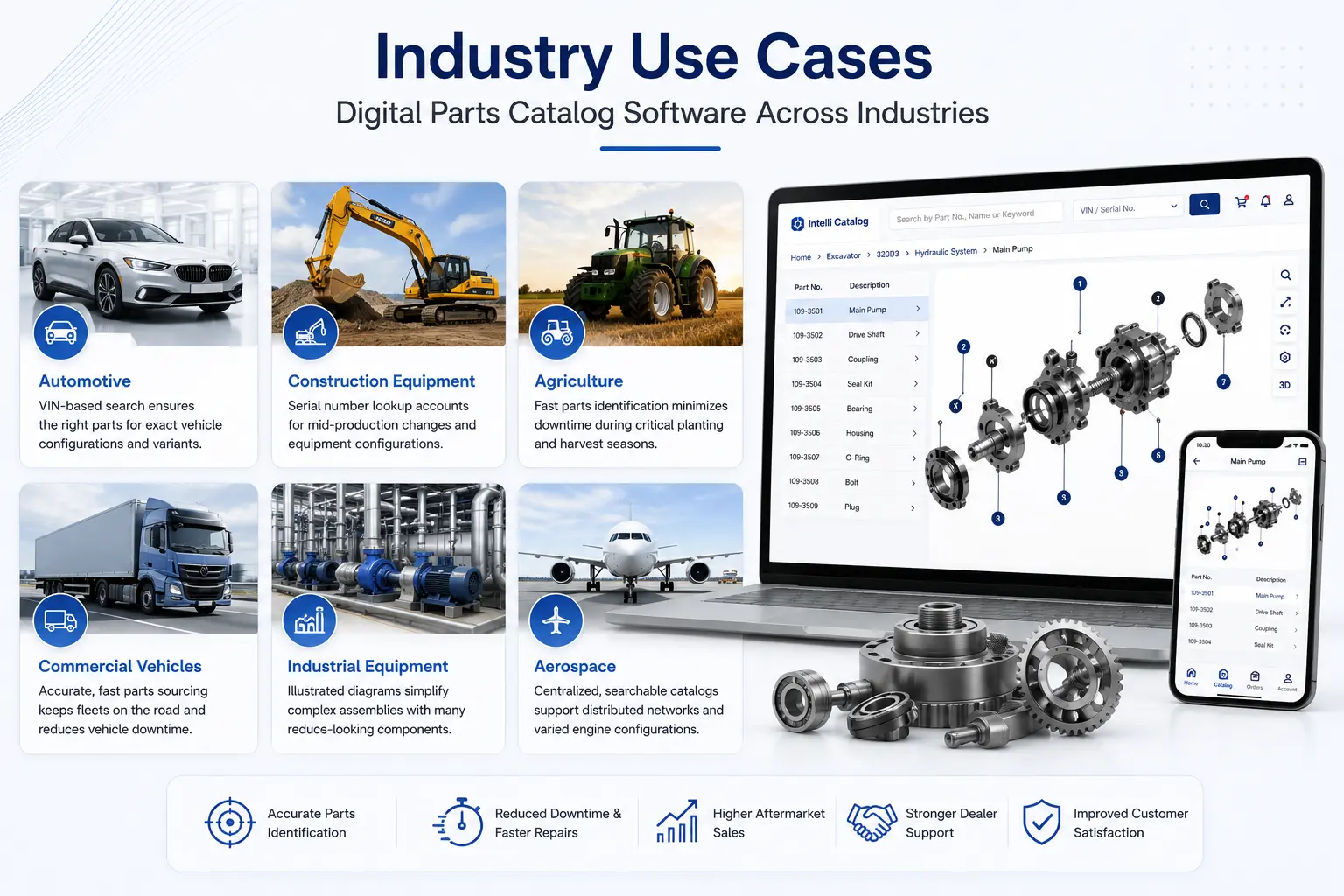 Digital parts catalog applications across automotive and equipment industries