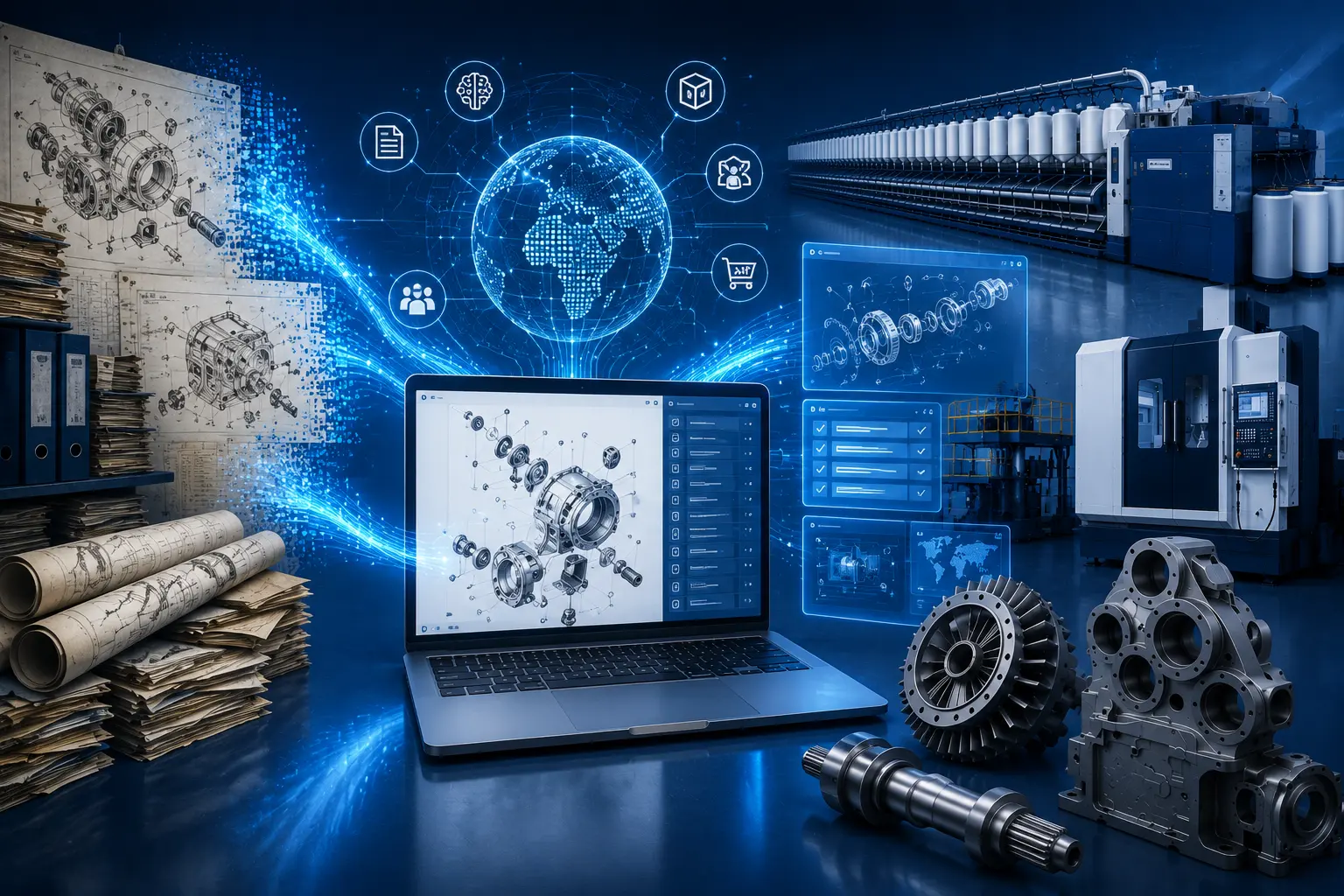 AI extraction of scanned LMW catalogs and engineering drawings