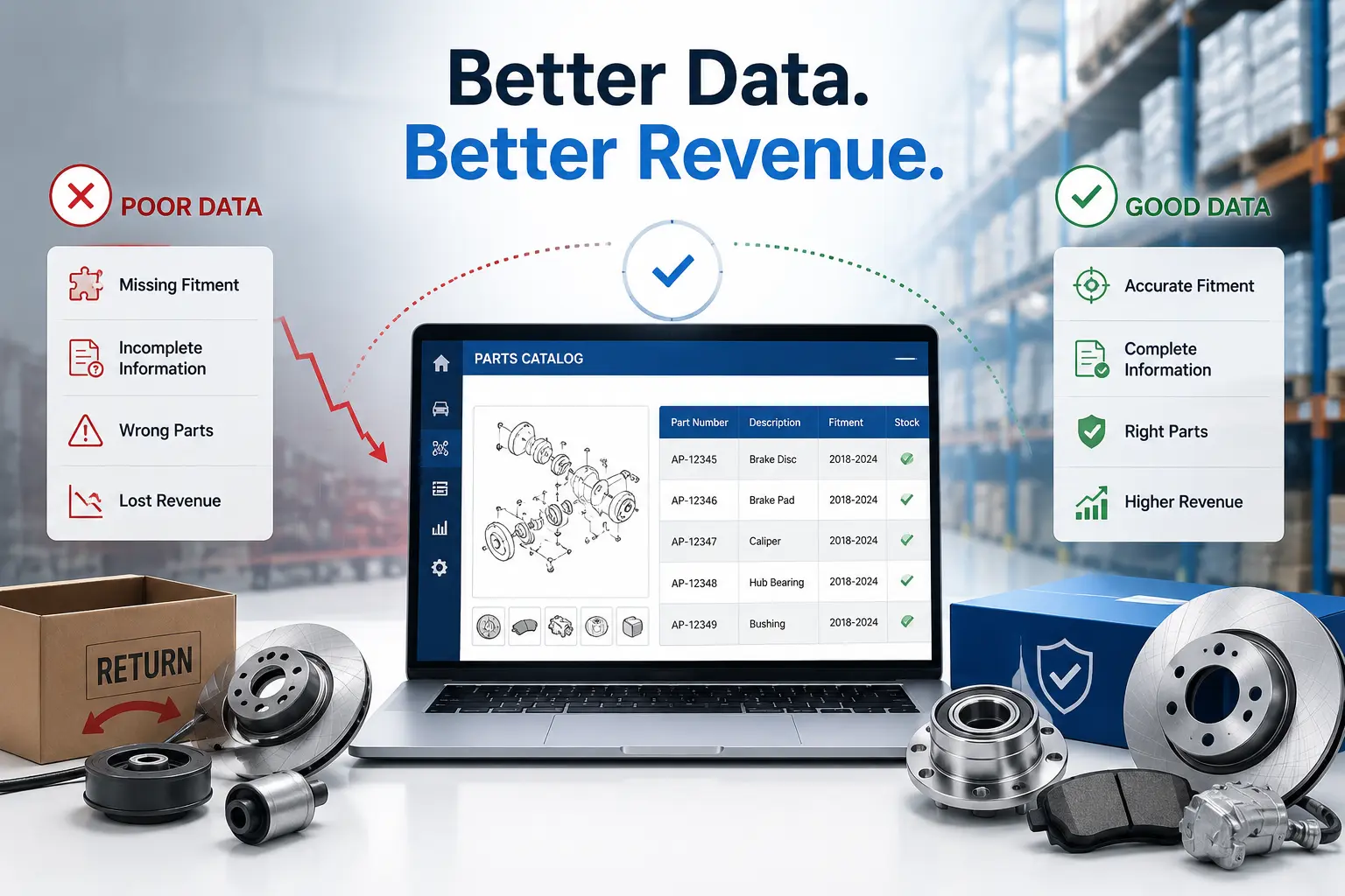 Business impact of poor parts data management and parts returns