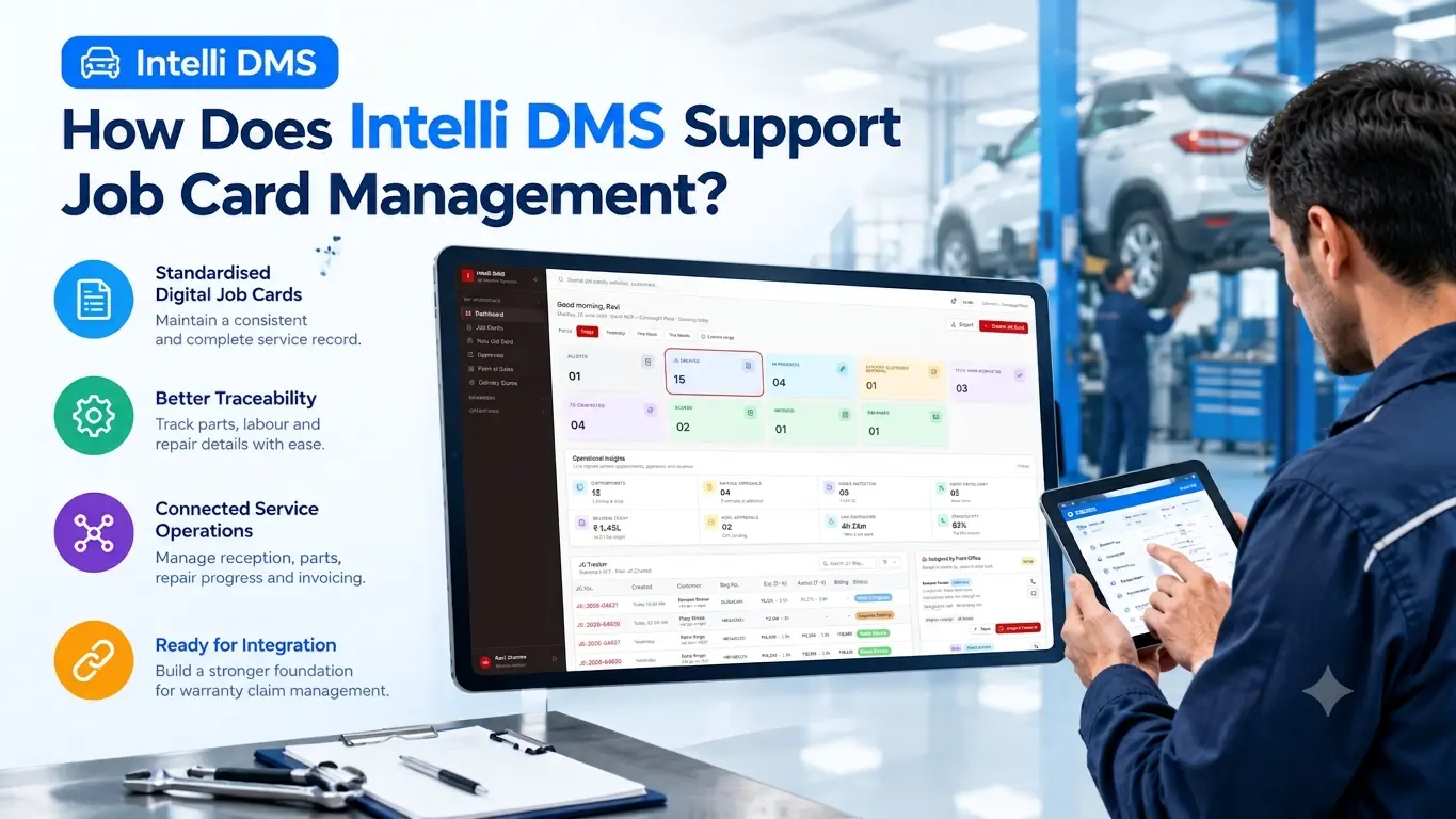 Intelli DMS digital job card management for dealer service operations