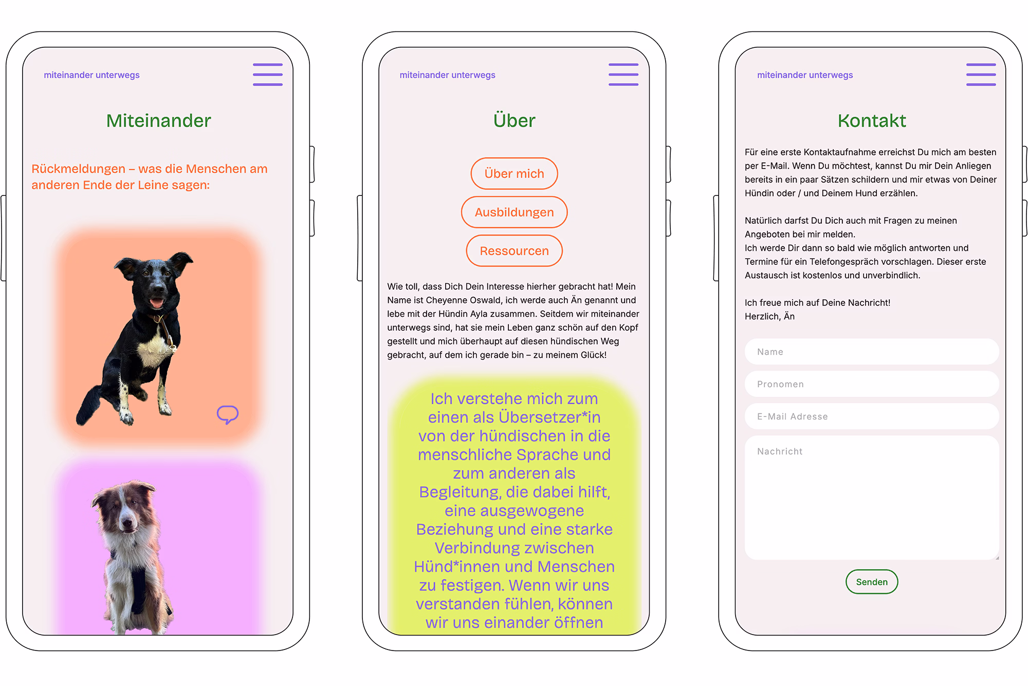 Website Mobile Ansicht und Web-Ansicht