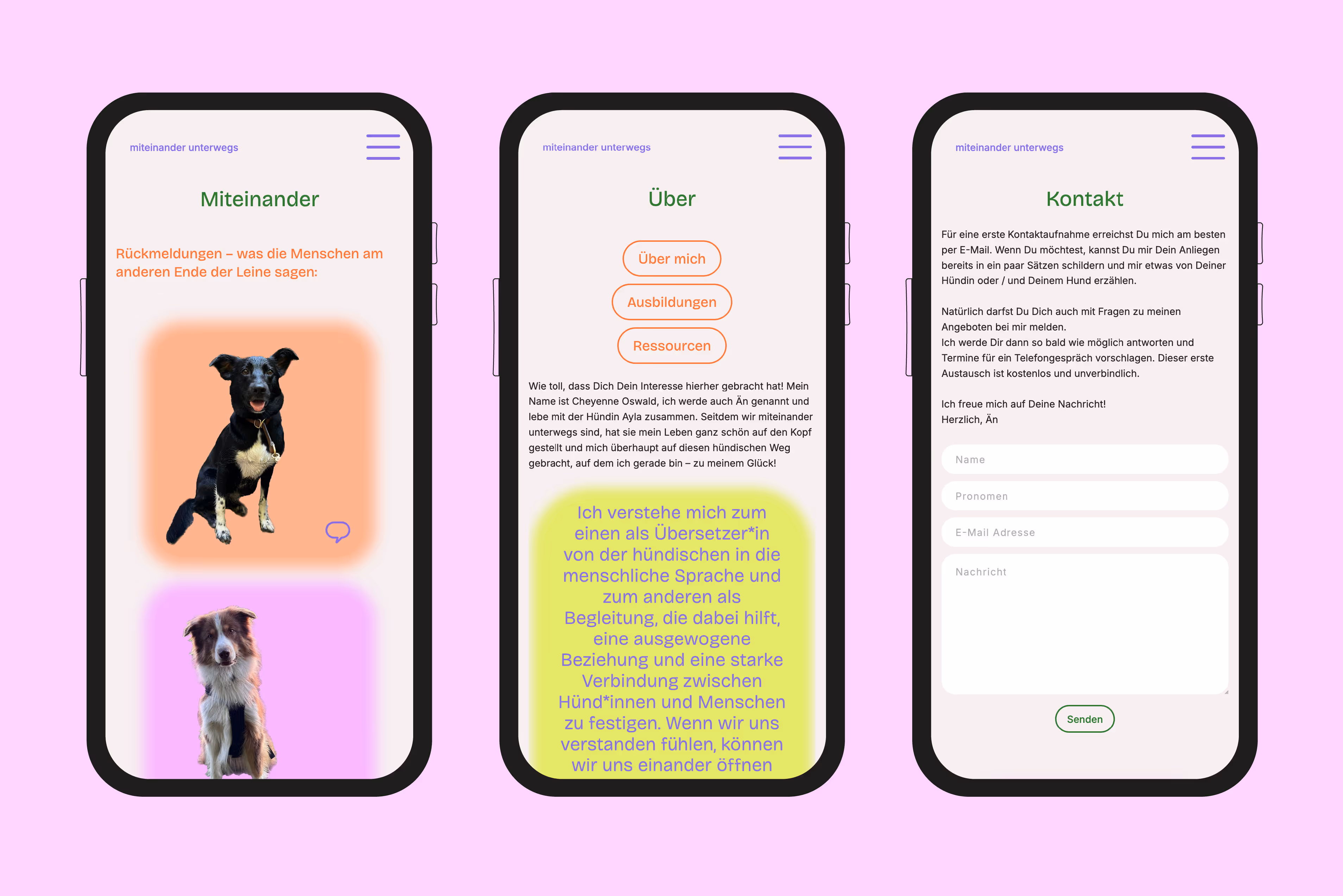 Website Mobile Ansicht und Web-Ansicht