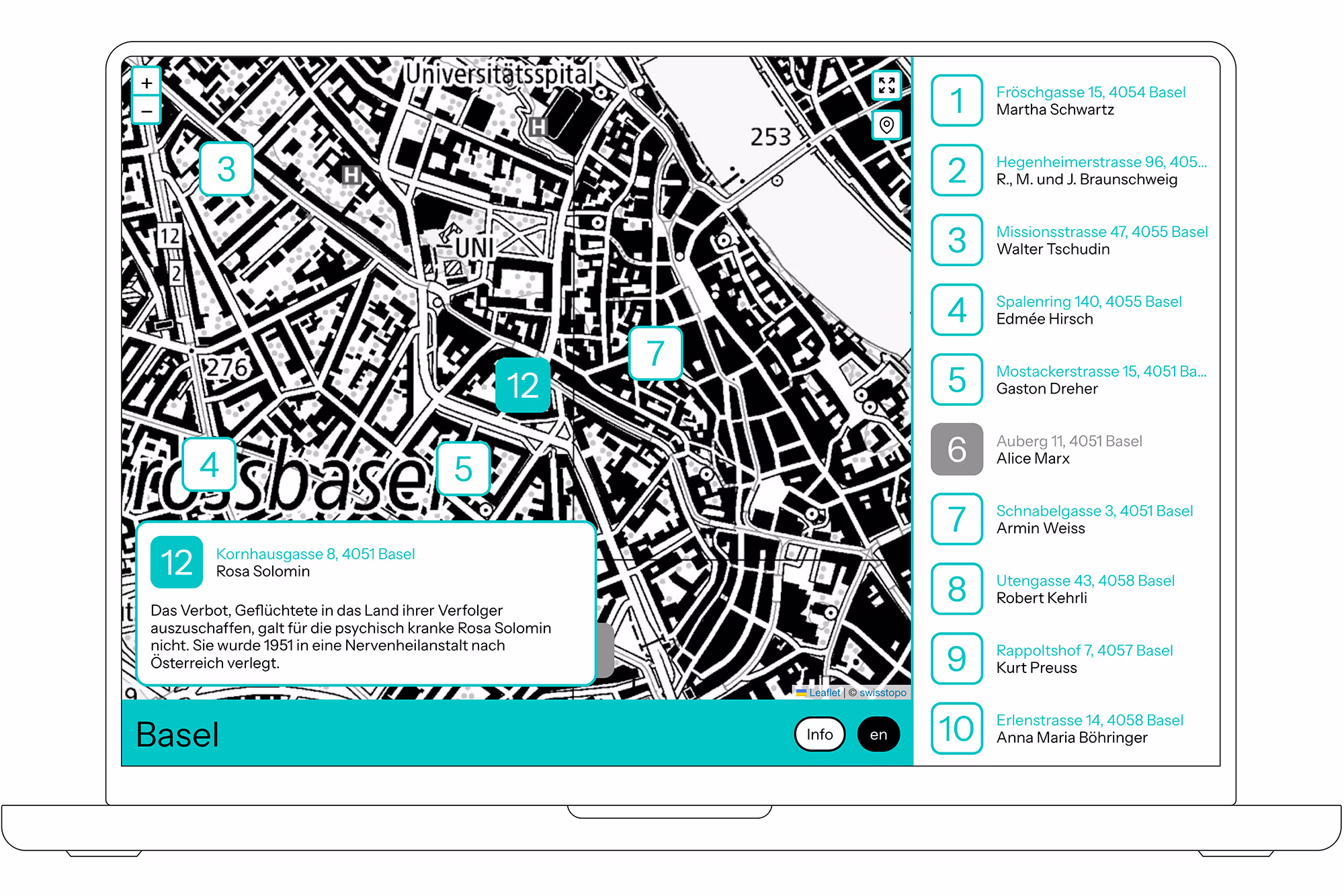 Website Ausschnitt Karte