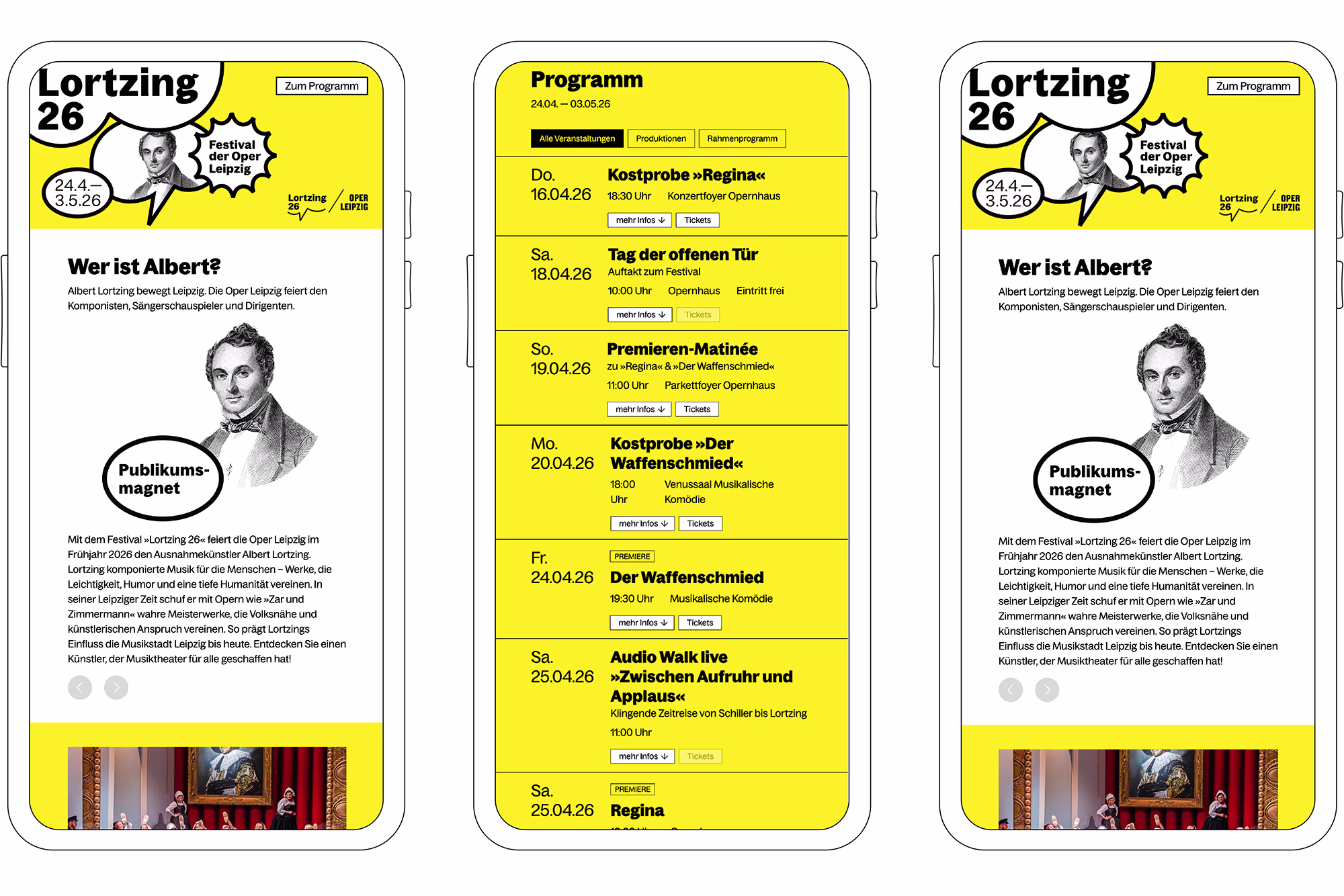 Flyer GGG Kulturkick in Lila, Neongelb und Neongrün