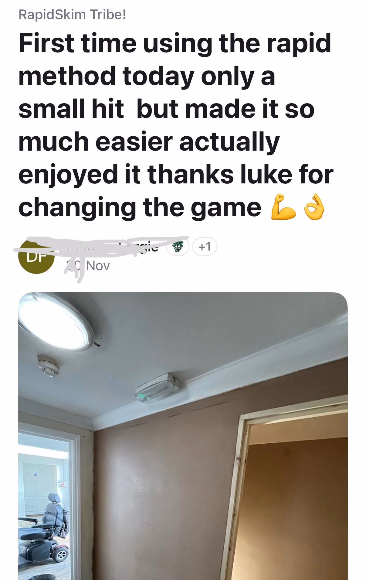 screenshot review of course message
