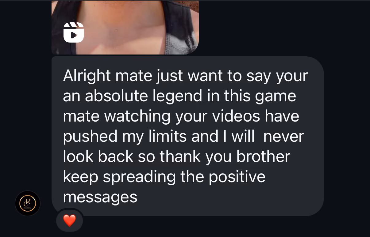 screenshot review of course message