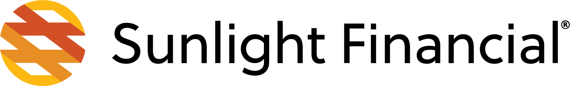 Sunlight Financial company logo with an orange and yellow abstract circular symbol to the left of the black text reading 'Sunlight Financial'.