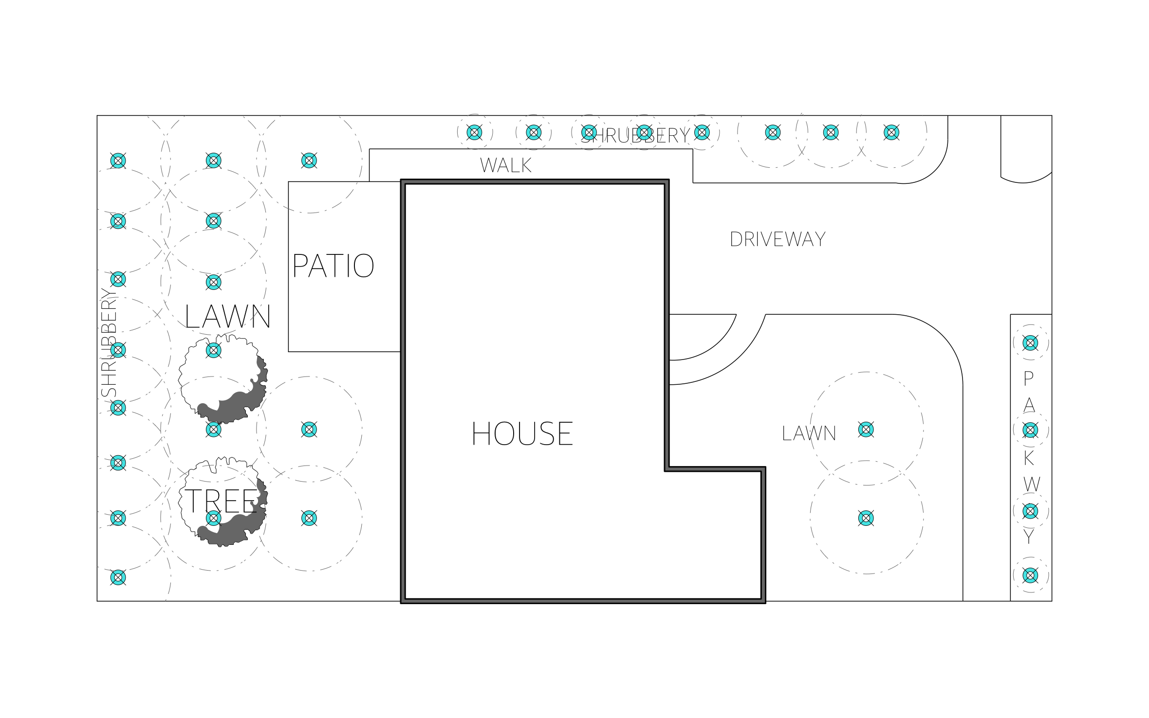 Sprinkler System Layout Diagram