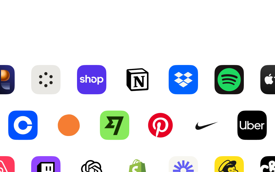 A collection of apps icons that Mobbin feature