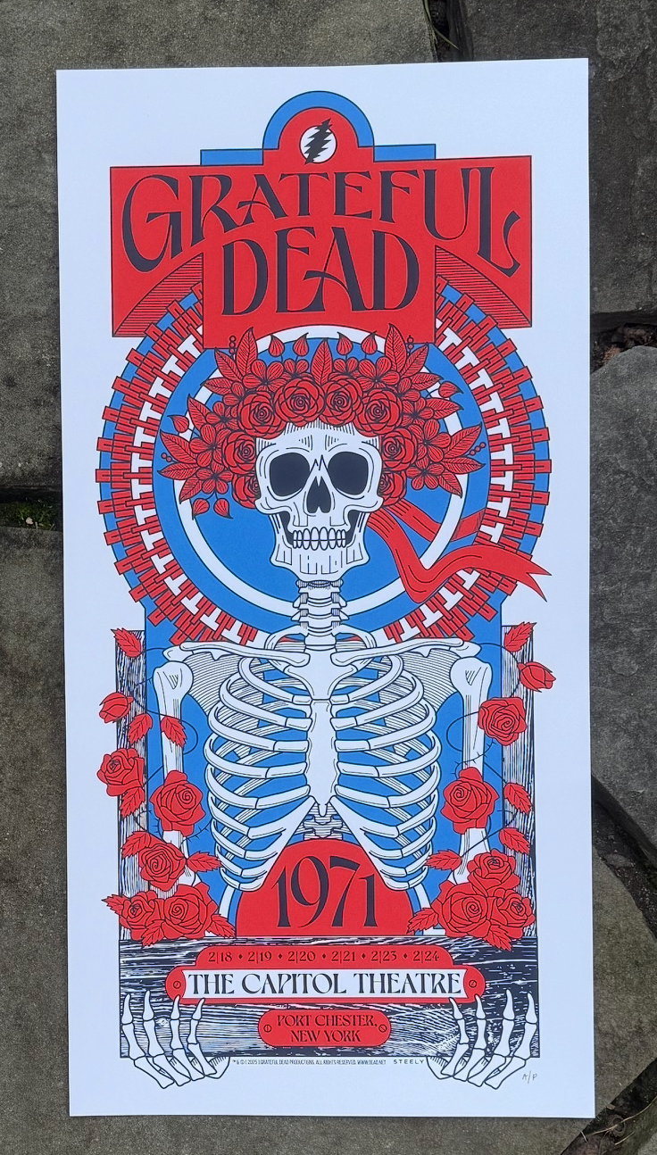 Grateful Dead (February 1971) 6-Show Run V2 Poster