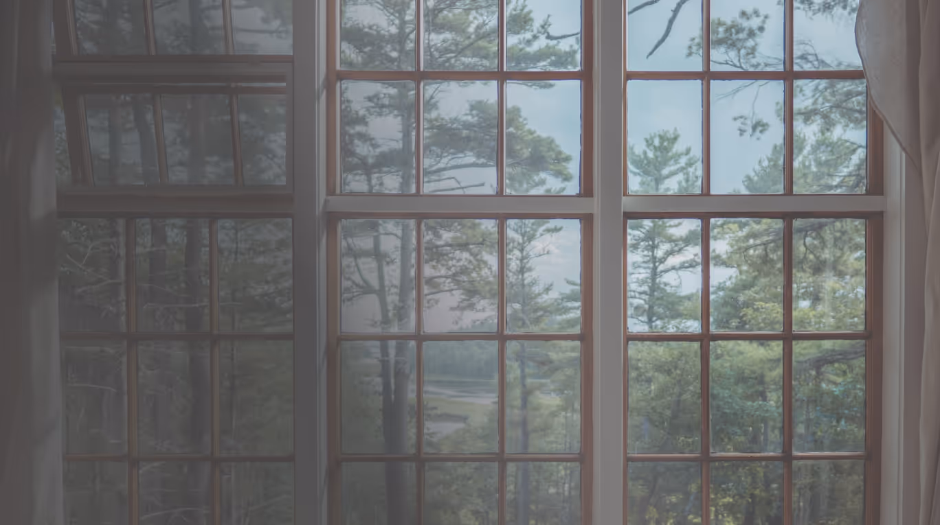 Large grid window wall