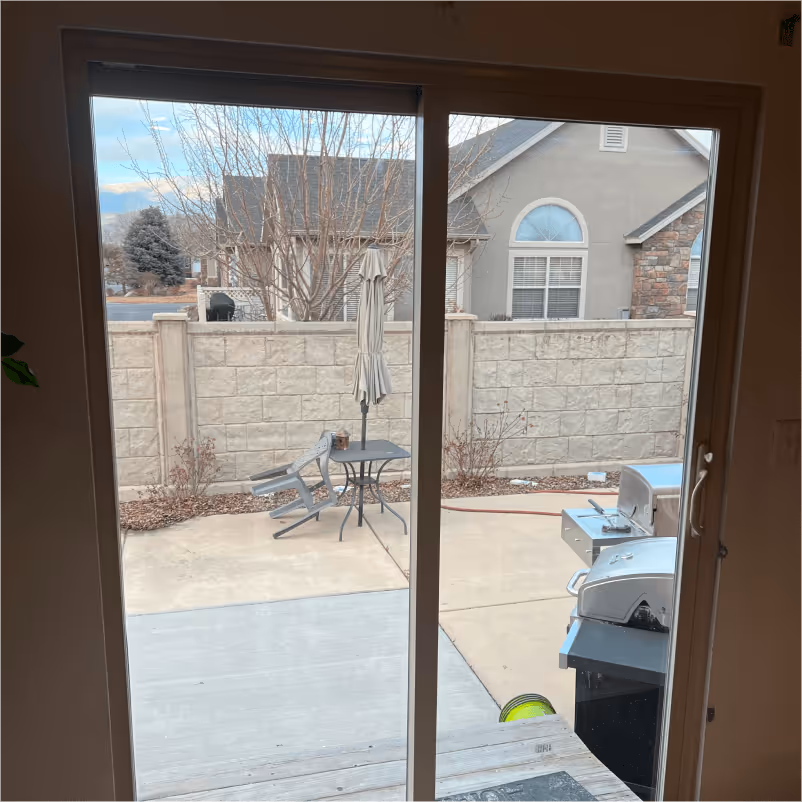 New sliding glass door