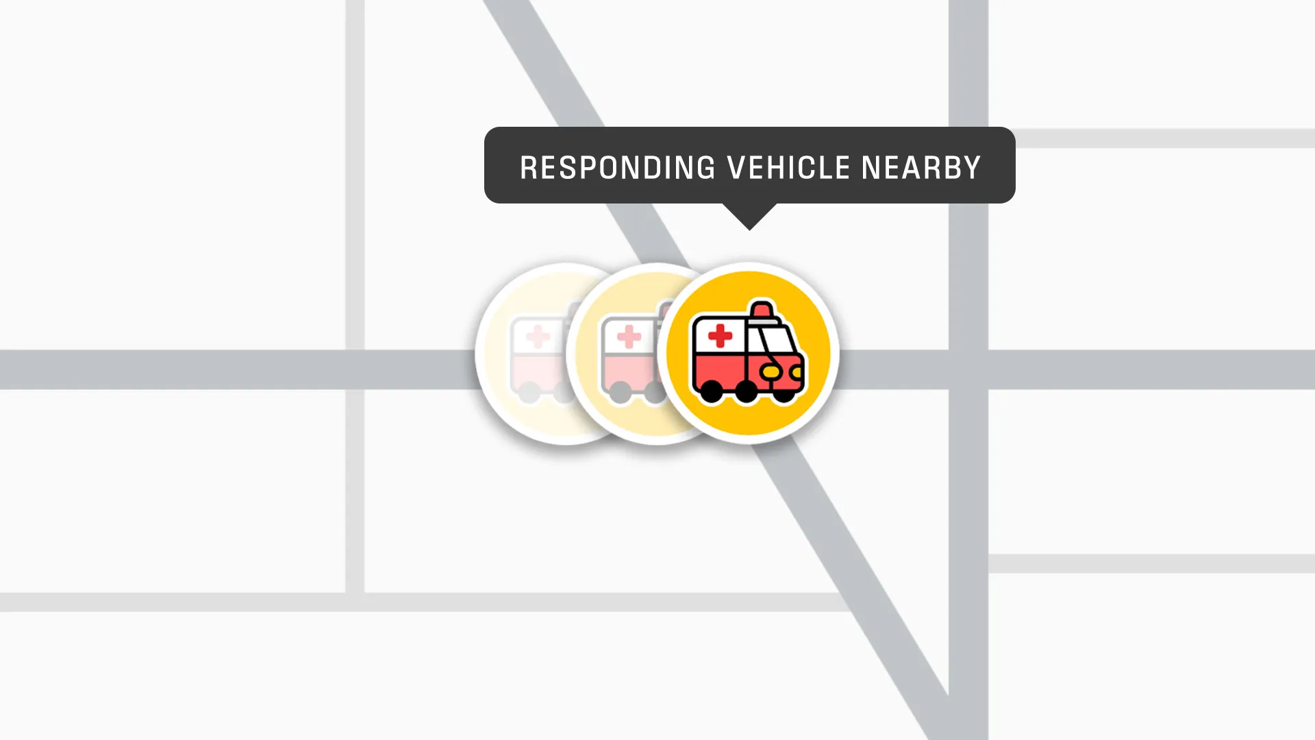Responding emergency vehicle in waze