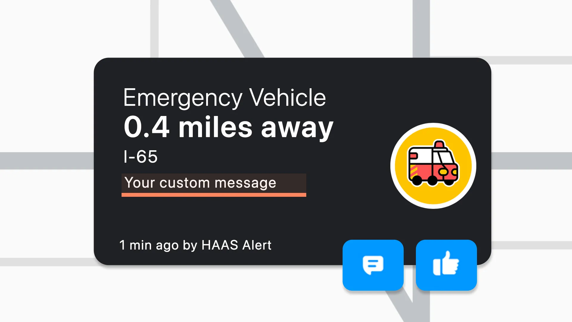Waze digital alert