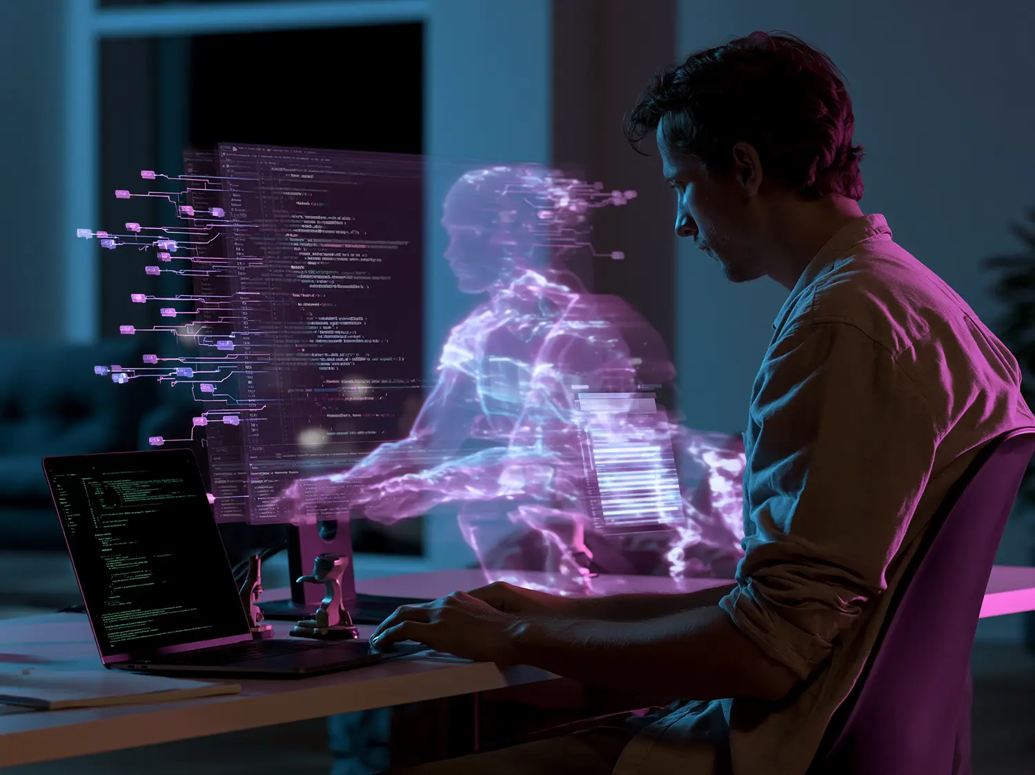 GitHub Copilot uses AI to assist developers with code generation, refactoring, and project-wide development tasks.