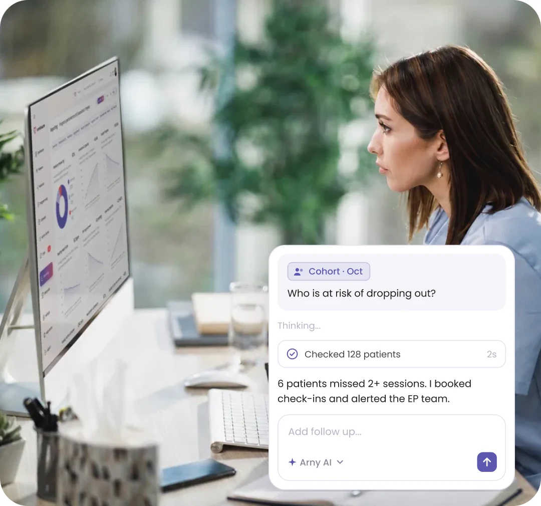 Virtual cardiac rehab program panels