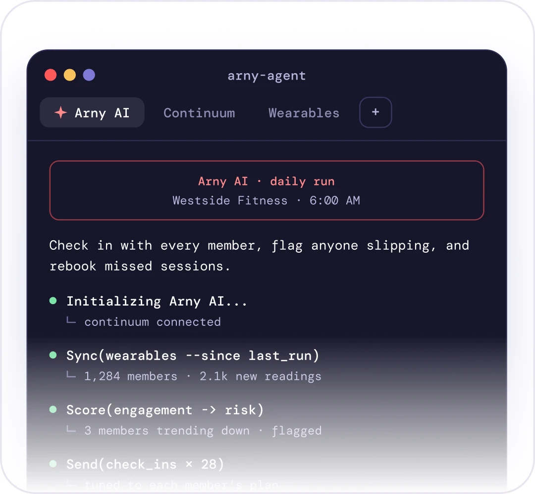 Arny AI checks in every day