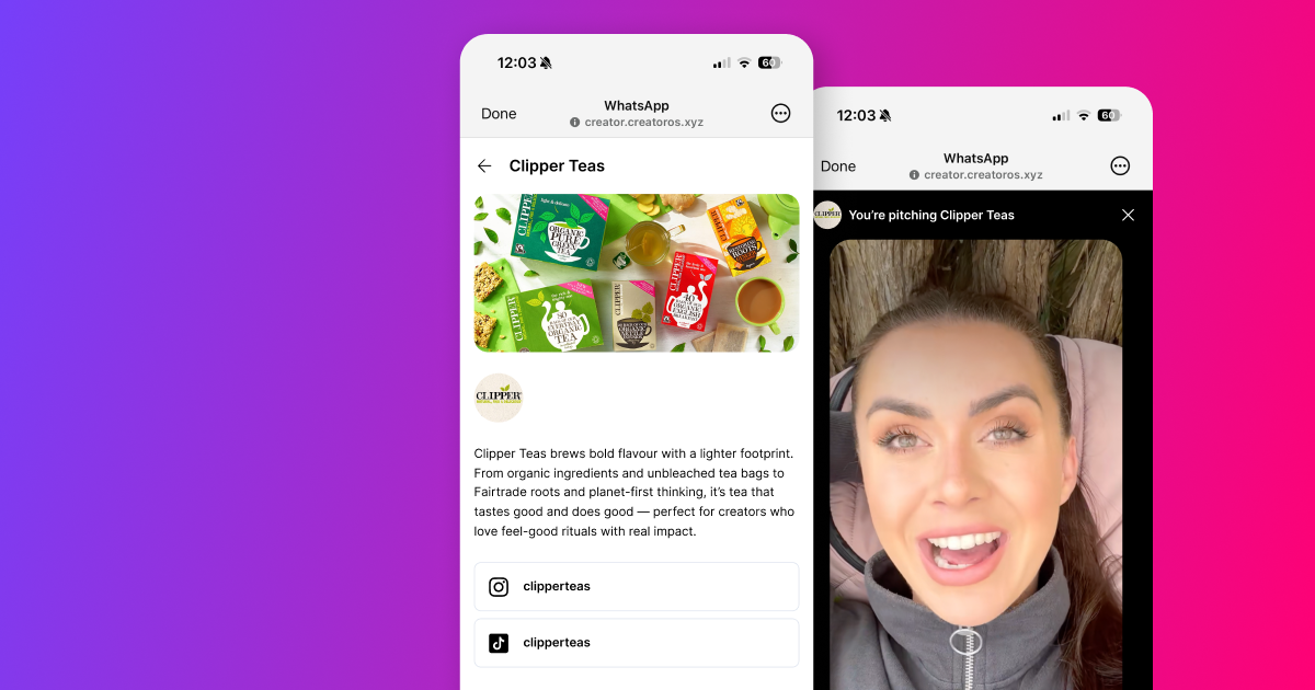 Creator holding contract in front of her face