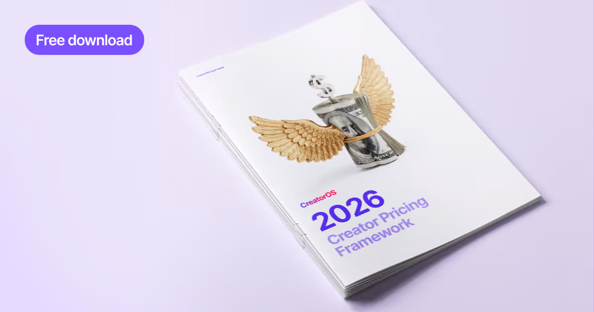 Creator holding contract in front of her face