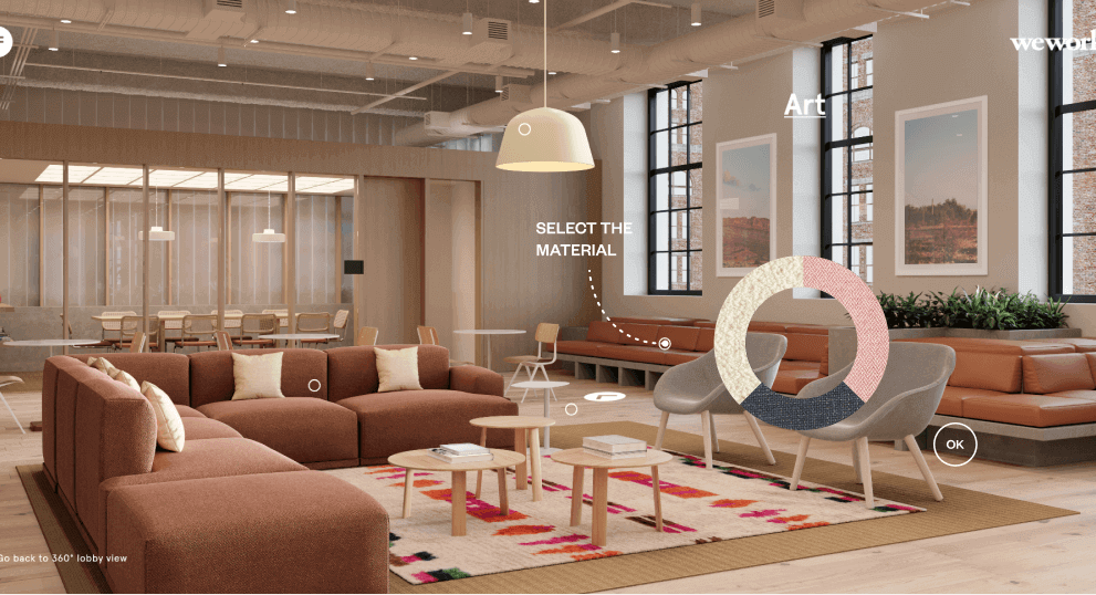 realistic render of room decor