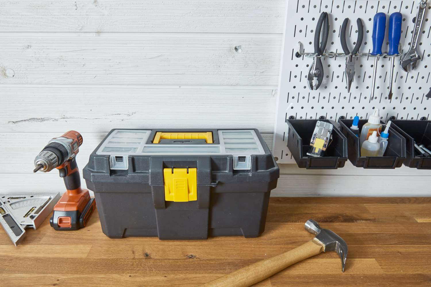 tool set in a new homeowner's garage