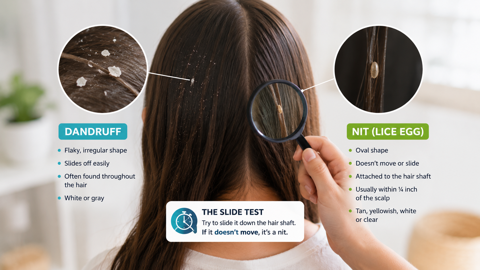 Lice vs. Dandruff: How to Tell the Difference