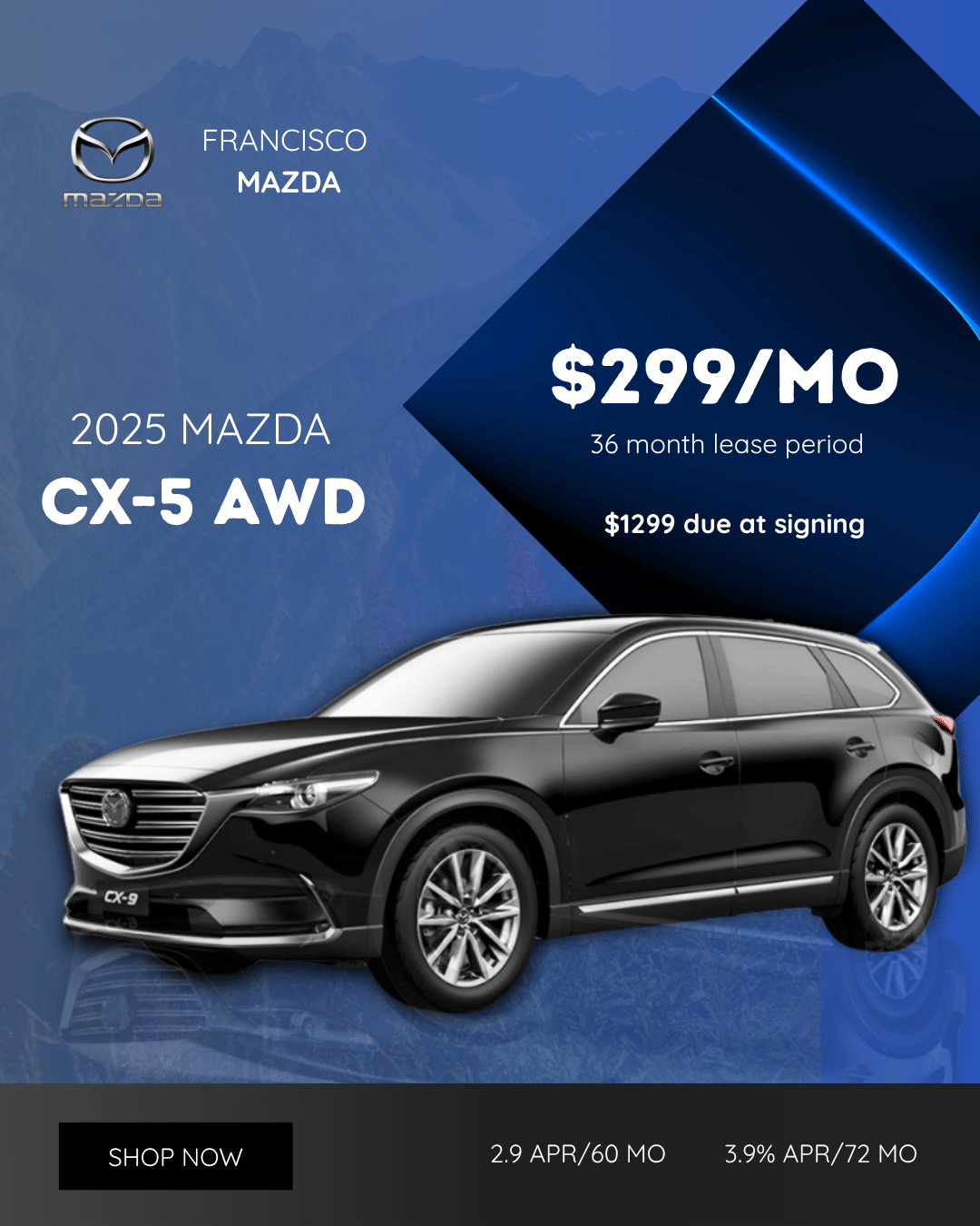 Ad design for a 2025 Mazda CX 5