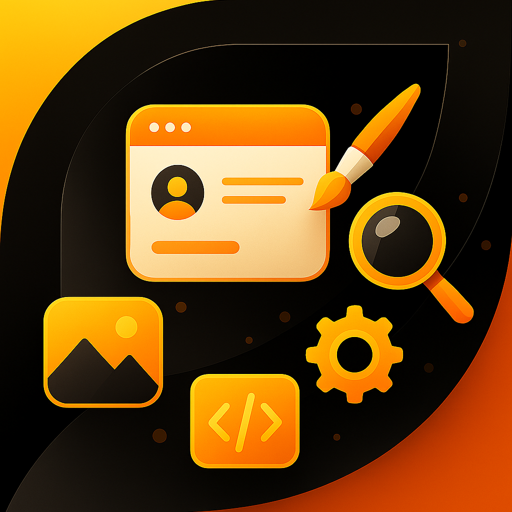 Artwork depicting web design