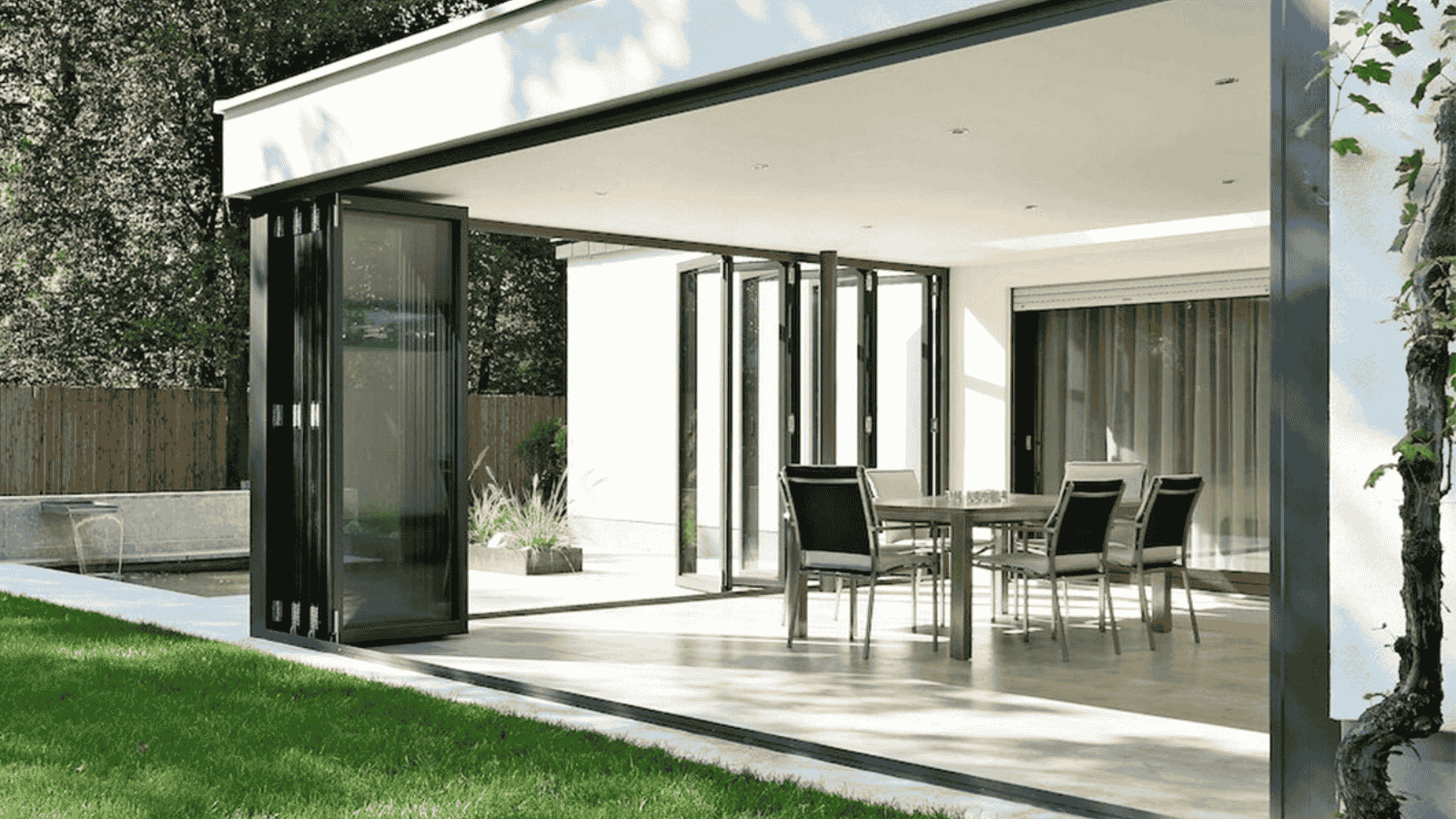 Baie accordéon aluminium : ouverture maximale pour votre maison