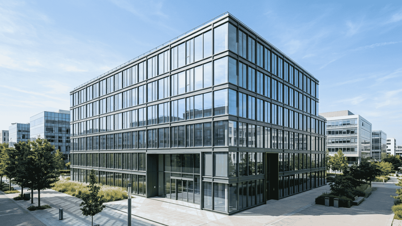 Menuiserie aluminium pour bureaux et bâtiment tertiaire