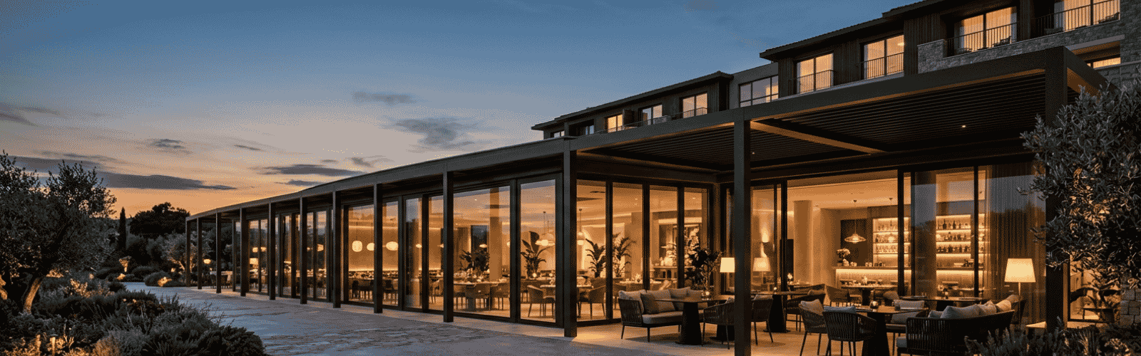 Menuiserie aluminium pour hôtel et restaurant (CHR)