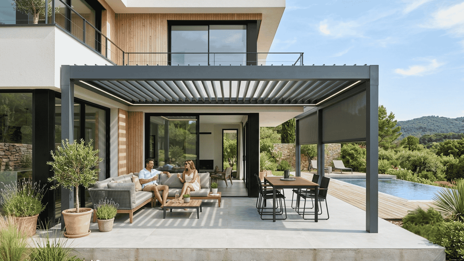 Pergola bioclimatique aluminium