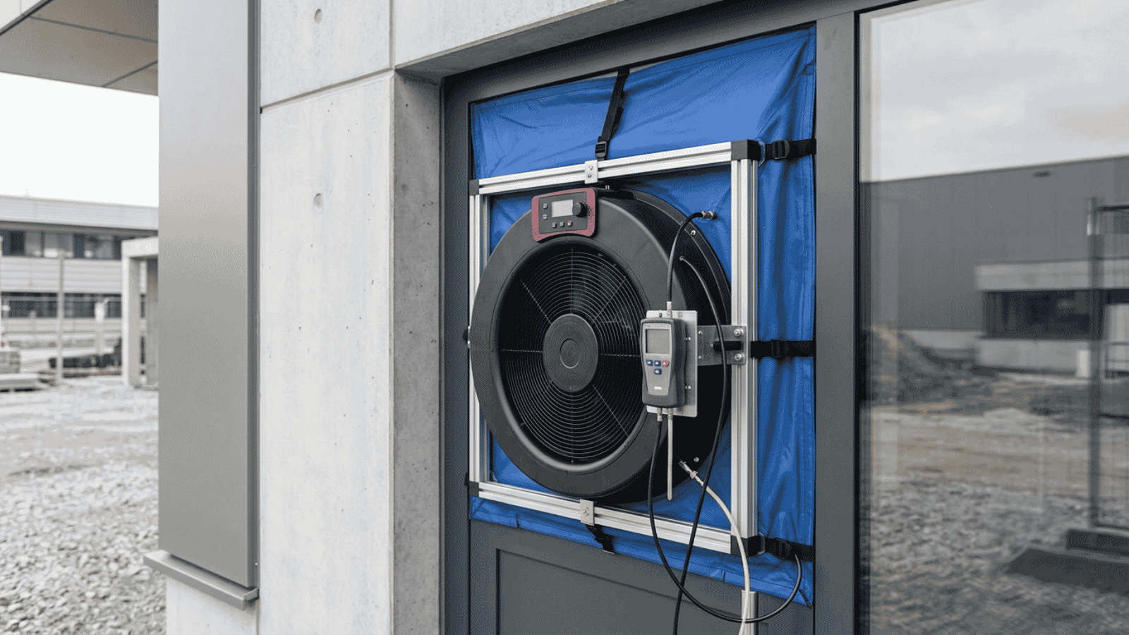 Étanchéité à l'air des menuiseries : test Q4 infiltrométrie
