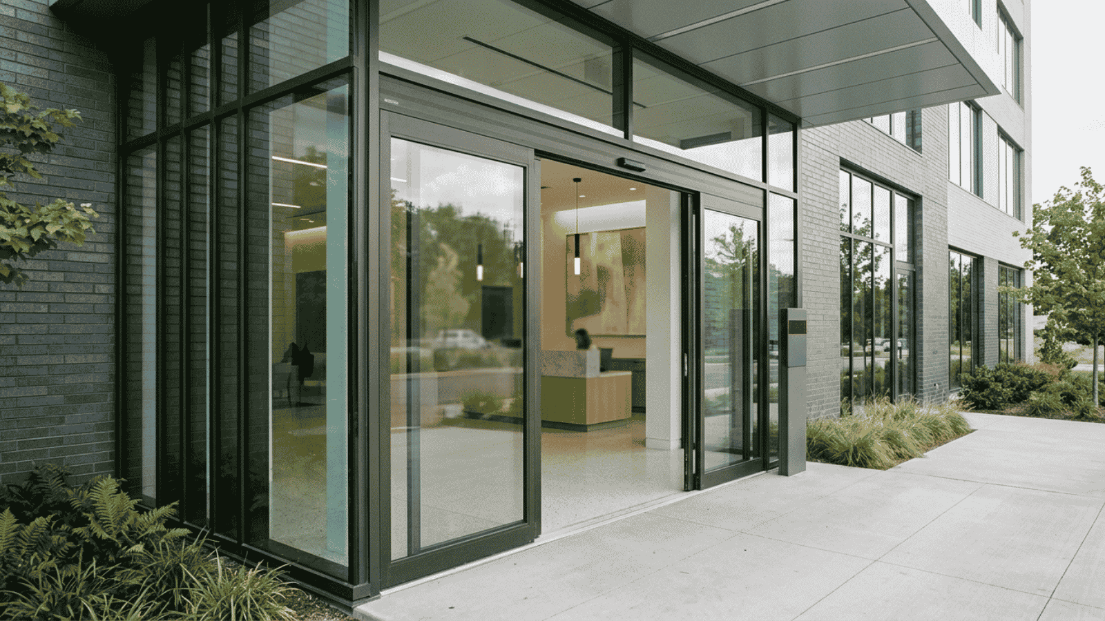 Porte automatique coulissante aluminium : ERP et tertiaire
