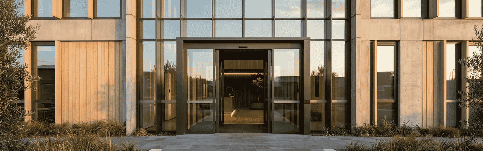 Porte automatique coulissante aluminium : ERP et tertiaire