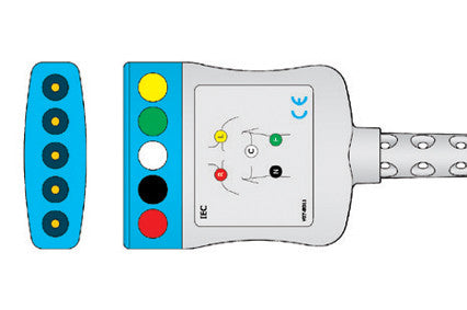 Spacelabs Compatible Din Style ECG Trunk Cable