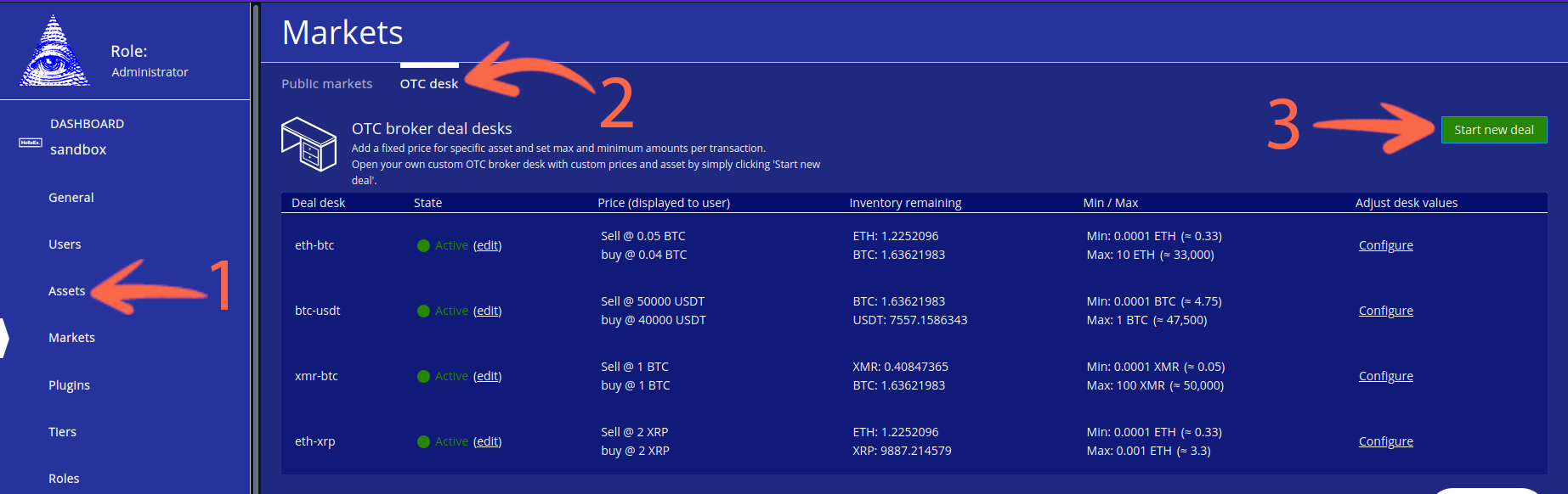 HollaEx OTC used for scaling liquidity and simple market making