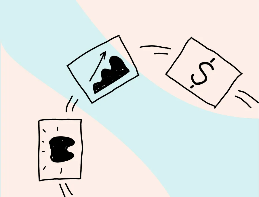Illustration of a person sitting cross-legged wearing glasses and a t-shirt next to a checklist with three checked items and a tooth icon at the top.