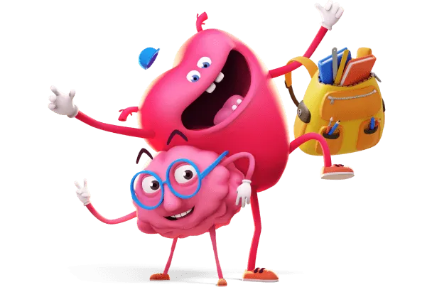 Maskoti mozek a srdce se těží do školy