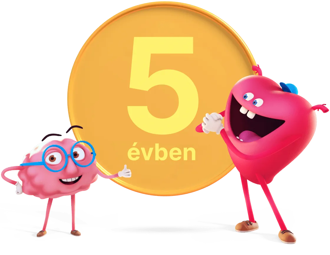 Kabala agy és szív „5 év“ éremmel